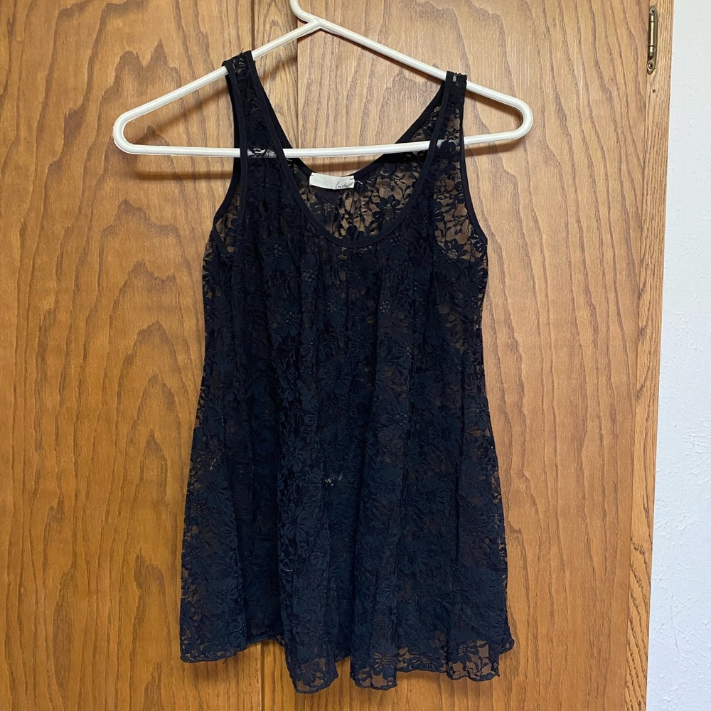 (3 for $15) Nordstrom Bp. Lush Black Lace Tank